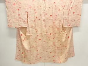 アンティーク　紋錦紗流水に花模様単衣長襦袢